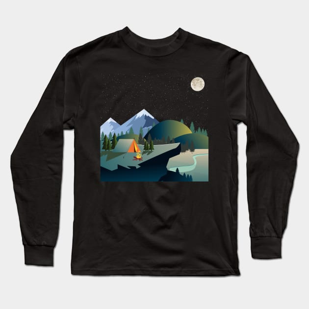 Night tenting Long Sleeve T-Shirt by WearPrint